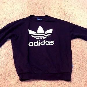 ADIDAS Women's Black Loose Sweatshirt